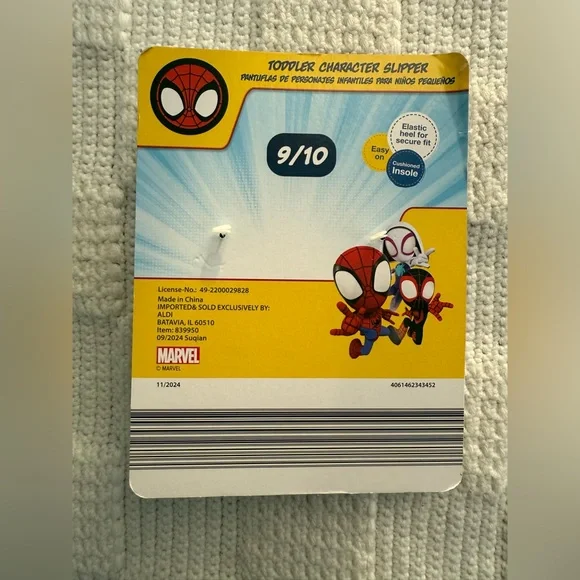 Marvel Spidey and His Amazing Friends toddler character slippers in size 9/10 - Picture 5 of 7